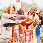 हरिद्वार सीट से पूर्व सीएम त्रिवेंद्र ने किया नामांकन, नामांकन से पहले किया गंगा पूजन