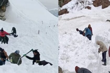 केदारनाथ धाम में पुनर्निर्माण कार्य एक अप्रैल से होगा शुरू, रास्ता बनाने में जुटा 70 मजदूरों का दल 