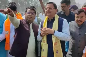 रुद्रपुर पहुंचे सीएम धामी, पीएम की रैली स्थल का लिया जायजा
