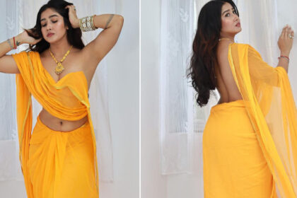 सोफिया अंसारी साड़ी पहन ढाती है कहर, कातिलाना हुस्न देख फैंस होते हैं घायल