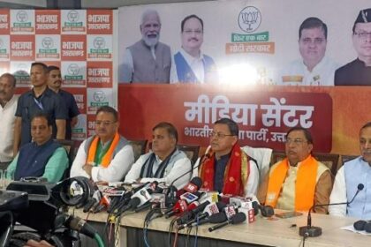 मुख्यमंत्री धामी ने भाजपा के संकल्प पत्र के संबंध में की प्रेस वार्ता