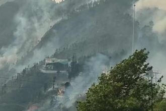 पौड़ी में खेल विभाग के हॉस्टल तक पहुंची जंगल की आग, छात्रों ने भागकर बचाई जान