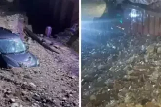 सोमेश्वर में तीन जगह फटा बादल, मलबे में दबी गाड़ियां