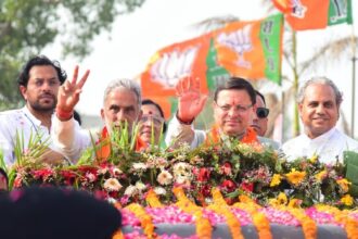 मुख्यमंत्री धामी ने फरीदाबाद में भाजपा प्रत्याशी कृष्ण पाल गुर्जर को जिताने की अपील की