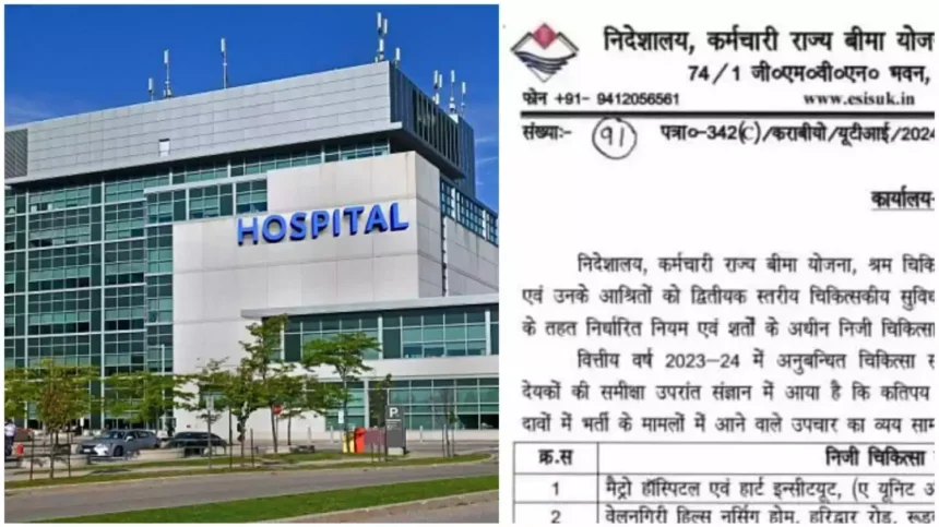 उत्तराखंड के 10 नामी हॉस्पिटलों को ESI ने किया निलंबित, जाने पूरा मामला