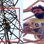 पत्नी से विवाद के बाद हाईटेंशन लाइन के टावर पर चढ़ा युवक, पत्नी को बुलाने पर अड़ा, पुलिस ने काटा चालान