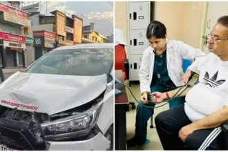 योग कार्यक्रम में जाते हुए हादसे का शिकार हुए कैबिनेट मंत्री गणेश जोशी