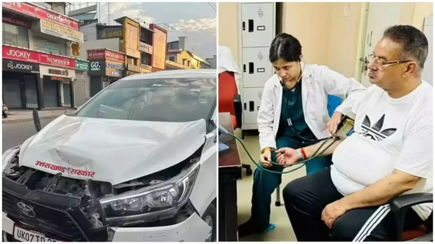 योग कार्यक्रम में जाते हुए हादसे का शिकार हुए कैबिनेट मंत्री गणेश जोशी