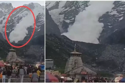 चोराबाड़ी से ऊपर टूट गया ग्लेशियर, बना बर्फ का गुबार