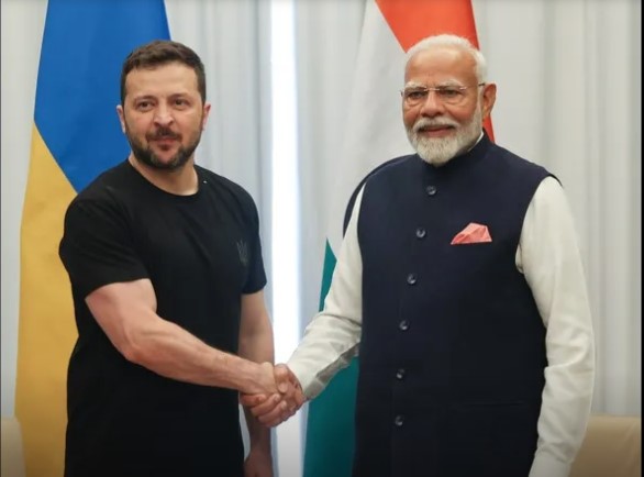 इटली में पीएम मोदी ने यूक्रेन के राष्ट्रपति वोलोदिमीर जेलेंस्की से की मुलाकात, शांति सम्मेलन को लेकर हुई चर्चा