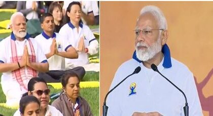 प्रधानमंत्री मोदी ने शेर-ए कश्मीर इंटरनेशनल कन्वेंशन सेंटर में योग दिवस समारोह को किया संबोधित 