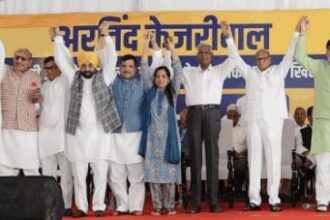 इंडिया गठबंधन की जंतर मंतर पर महारैली, बड़ी संख्या में पहुंचे आप पार्टी के बडे़ नेता व कार्यकर्ता 