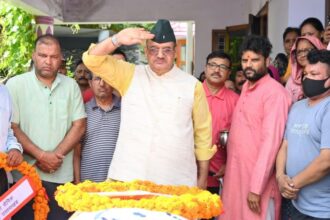 हवलदार मनीष थापा के निधन पर सैनिक कल्याण मंत्री ने दी श्रद्धांजलि