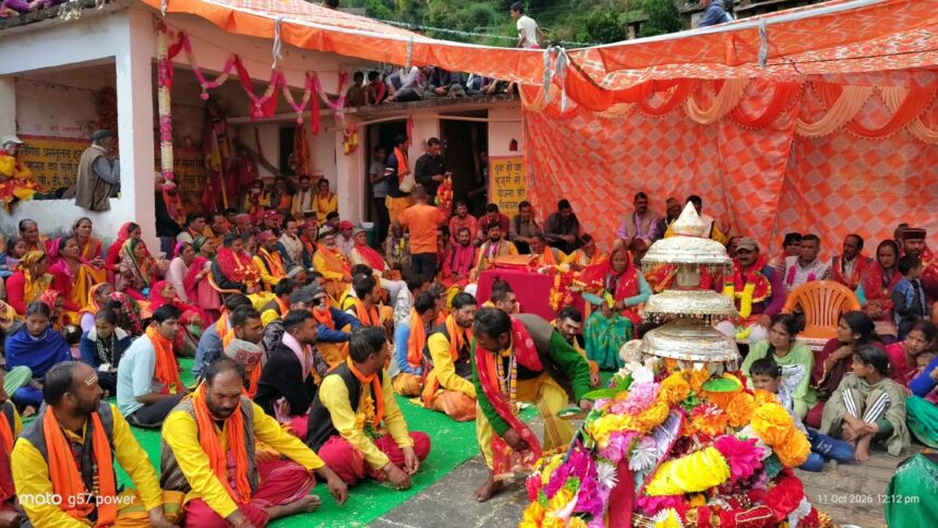 मोक्षधाम बदरीनाथ के दर्शन कर लौटीं मां चामुण्डा, जयकारों से गूंजा जाल मल्ला