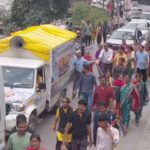 बेस अस्पताल का दर्जा देने की मांग लेकर आन्दोनकारी पैदल दून रवाना