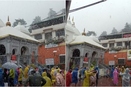 गंगोत्री धाम में सीजन की पहली बर्फबारी, खूबसूरत हुआ नजारा